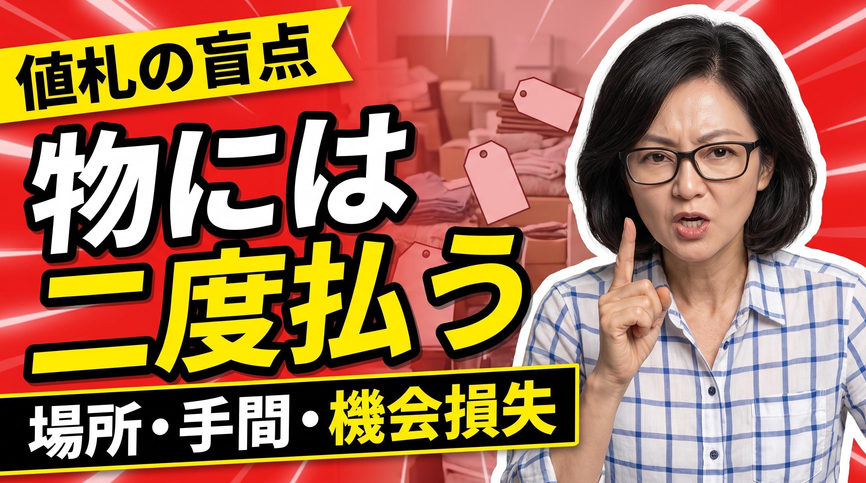 物の購入代金、維持費、管理の手間、機会損失を整理した図
