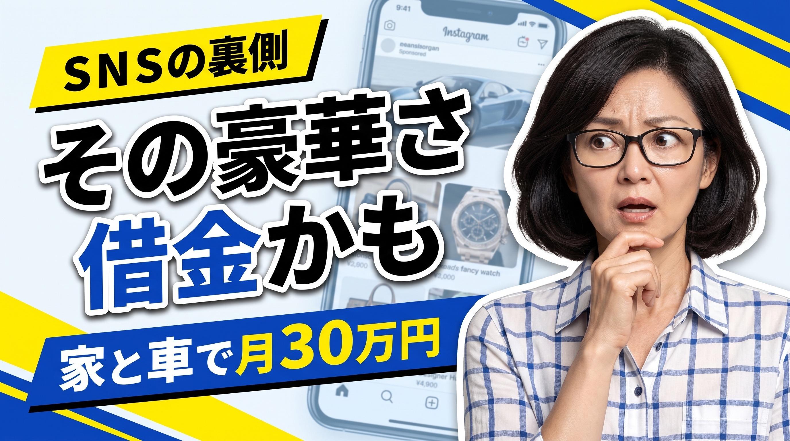SNSの華やかな投稿と銀行残高を見比べて悩む人