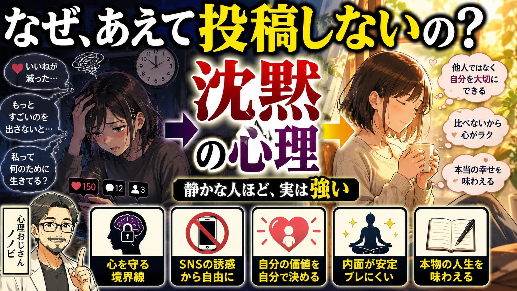 夕日を眺めながらスマートフォンを使わず静かに過ごす人